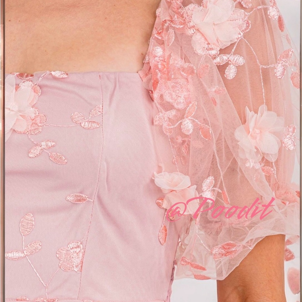 BALANCE blush floral mini dress S M L - Picture 4 of 9